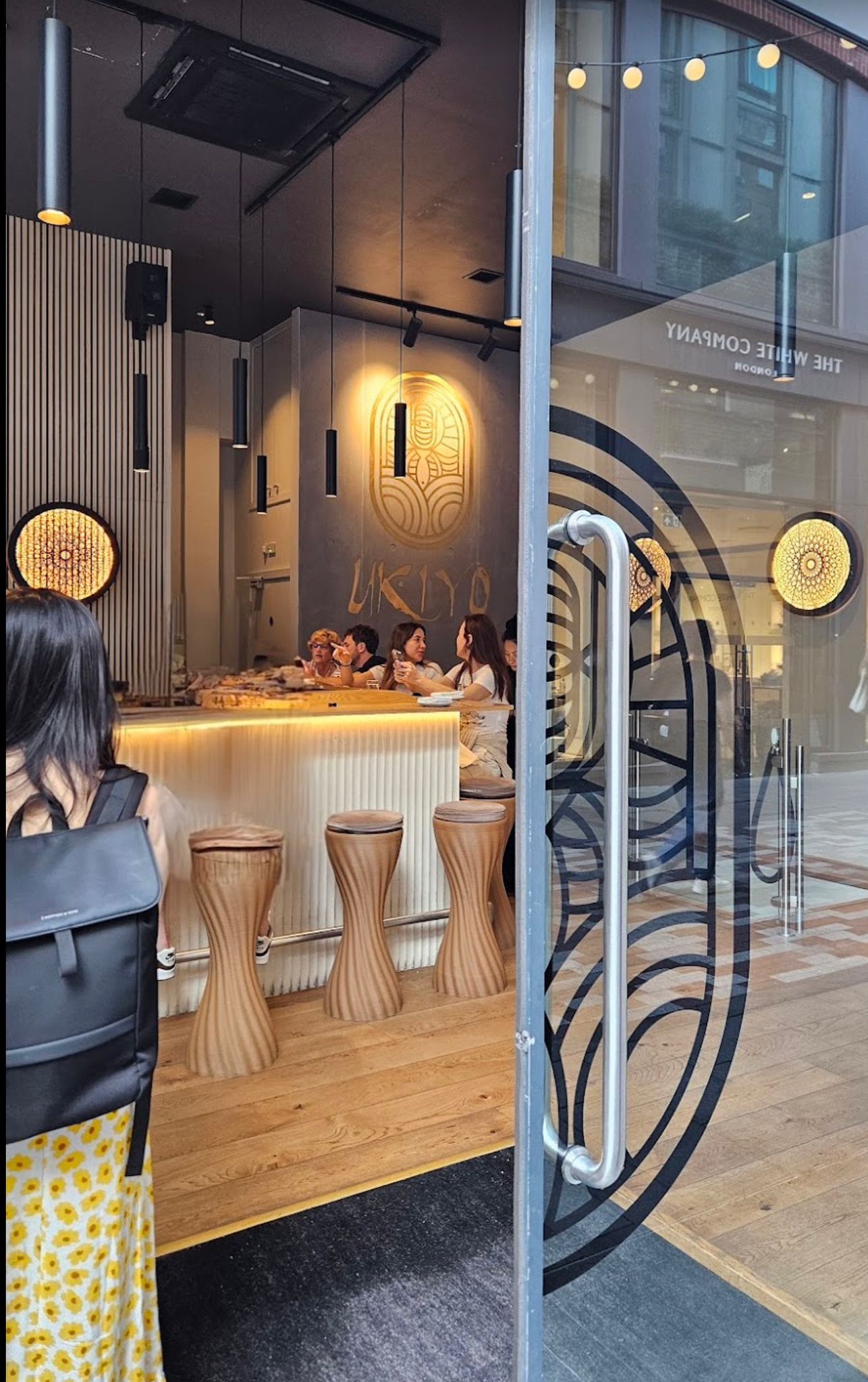 A restaurant entrance door in Covent Garden, London has been repaired and secured